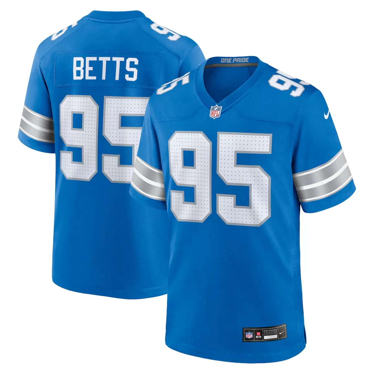Mathieu Betts Detroit Lions Blue Game Jersey | Stylish Fan Gear for Game Day | For Men, Women & Youth