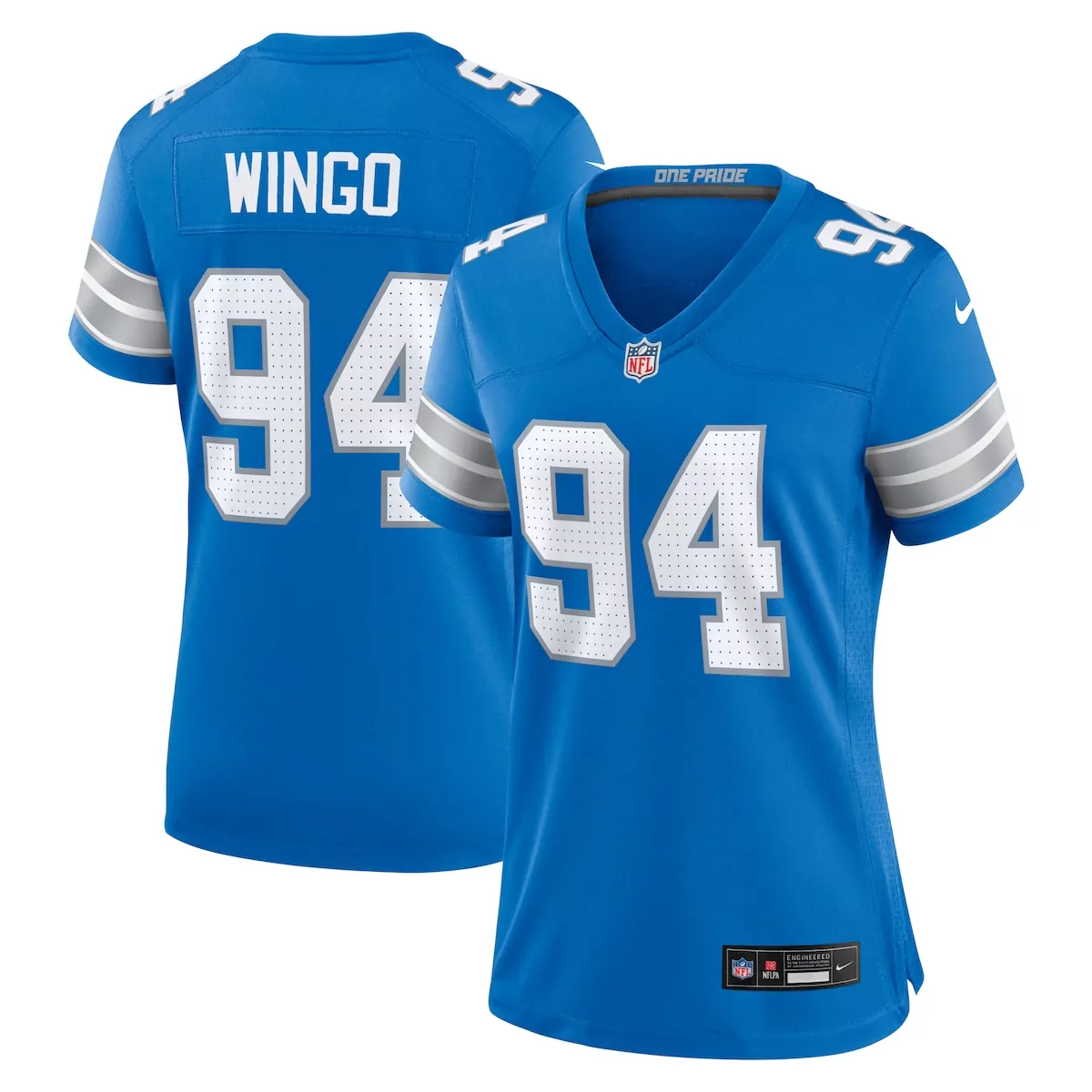 Mekhi Wingo Detroit Lions Blue Team Game Jersey | Stylish Fan Gear for Game Day | For Men, Women & Youth