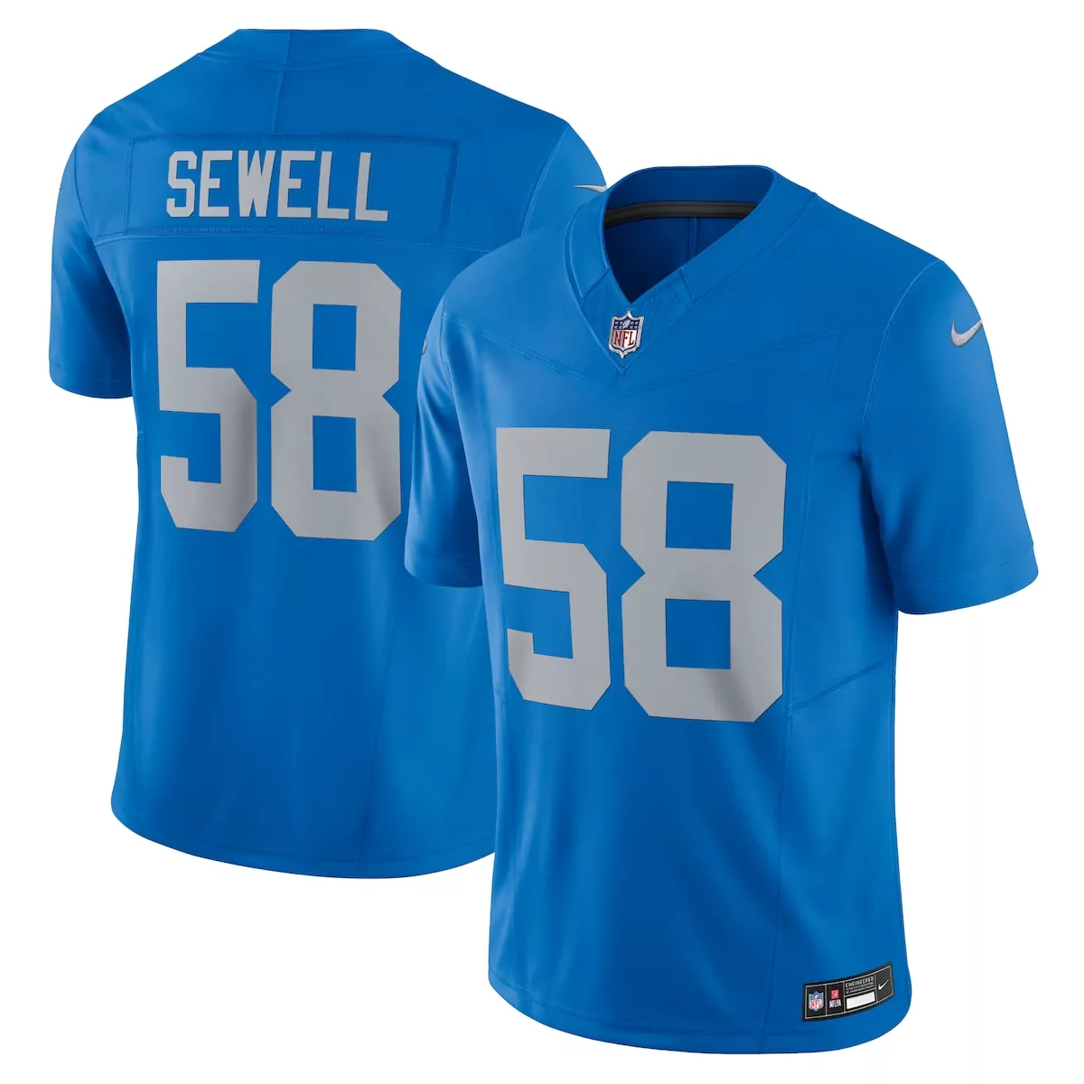 Penei Sewell Detroit Lions Blue Vapor F.U.S.E Alternate Limited Jersey | Exclusive Fan Gear for Men, Women & Youth