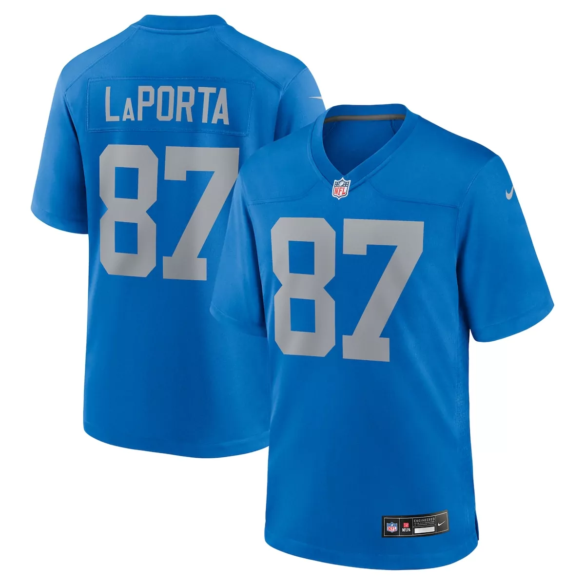 Sam Laporta Detroit Lions Blue Alternate Game Jersey | Stylish Fan Gear for Men, Women & Youth | Perfect for NFL Fans