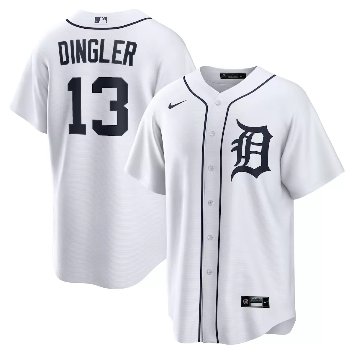 Dillon Dingler Detroit Tigers White Home Jersey | Authentic Style | Fan Gear for All | For Men, Women & Youth