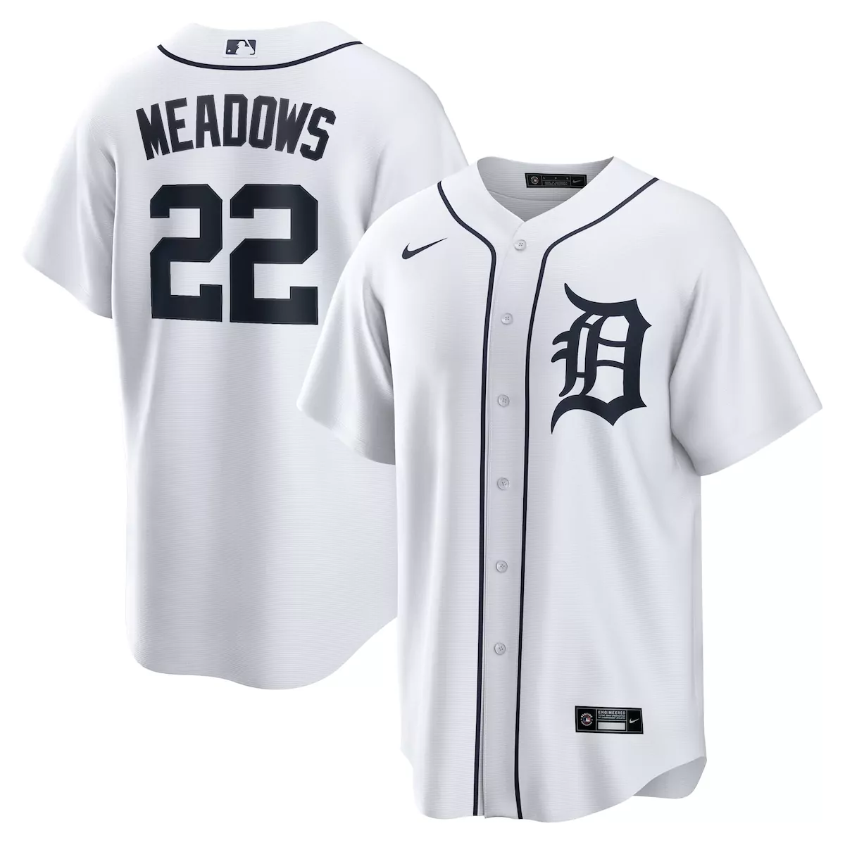 Parker Meadows Detroit Tigers White Home Jersey | UHB Style | Fan Gear for Every Fan | For Men, Women & Youth