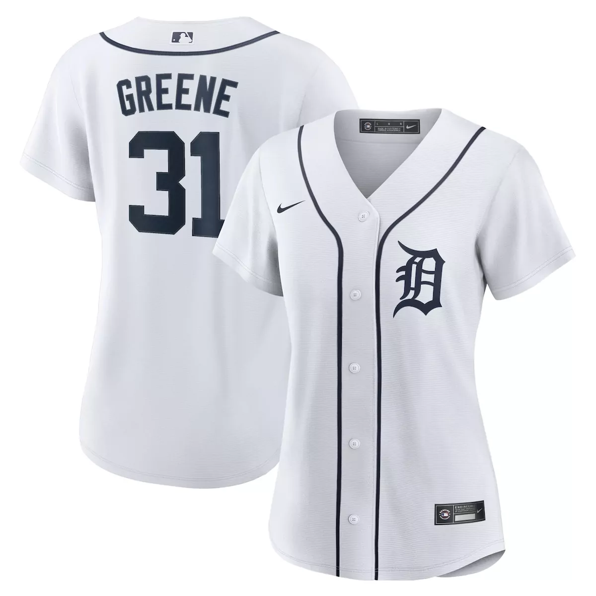 Riley Greene Detroit Tigers White Home Player Jersey | ZII Style | Stylish Fan Gear | For Men, Women & Youth