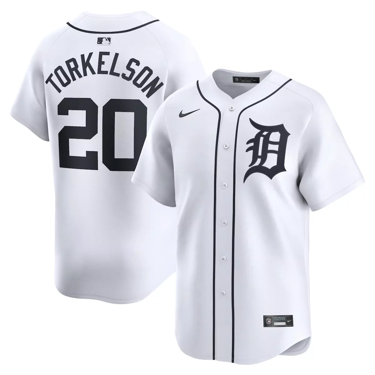 Spencer Torkelson Detroit Tigers White Home Limited Player Jersey | T7Y Style | Unique Fan Gear | For Men, Women & Youth