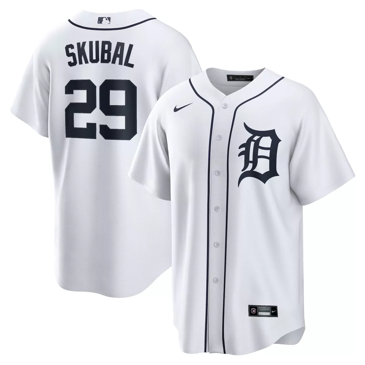 Tarik Skubal Detroit Tigers White Home Jersey | Classic Design | Perfect for Every Fan | For Men, Women & Youth