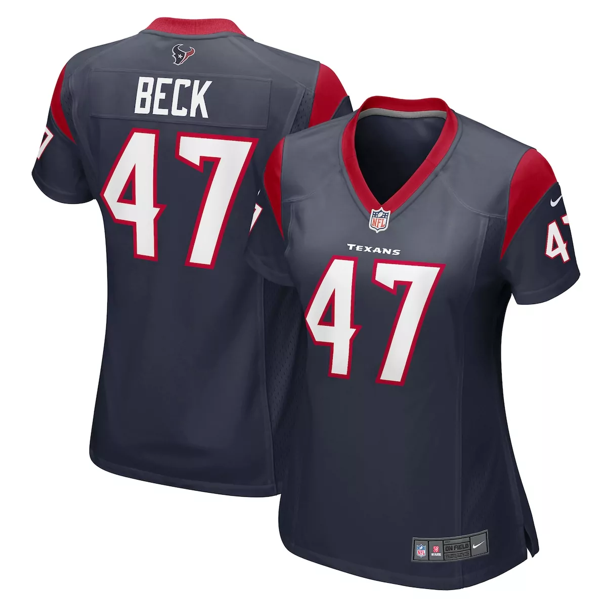 Andrew Beck Navy Team Game Jersey | Houston Texans Style | Perfect for Fans | For Men, Women & Youth