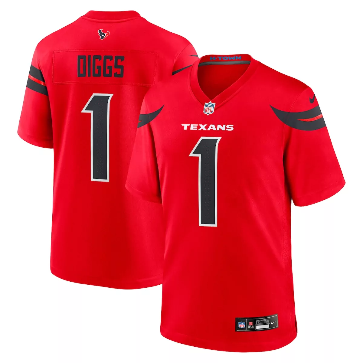 Stefon Diggs Houston Texans Red Alternate Game Jersey | Stylish Fan Gear Pay | For Men, Women & Youth