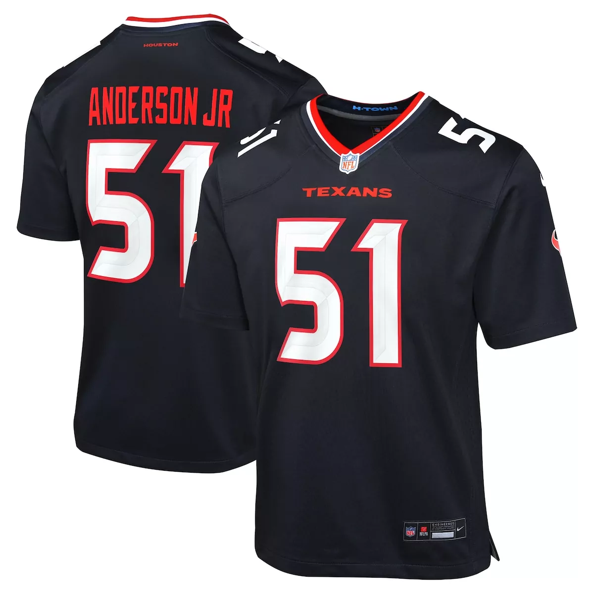 Will Anderson Jr. Houston Texans Navy Game Jersey | Stylish Fan Gear | For Men, Women & Youth