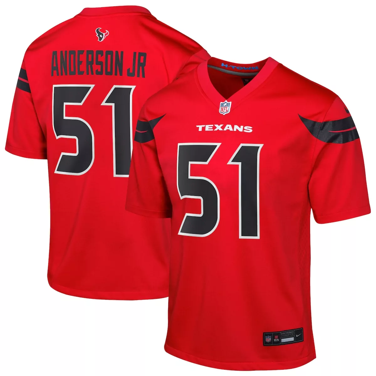 Will Anderson Jr. Houston Texans Red Game Jersey | Stylish Fan Gear for Game Day | For Men, Women & Youth