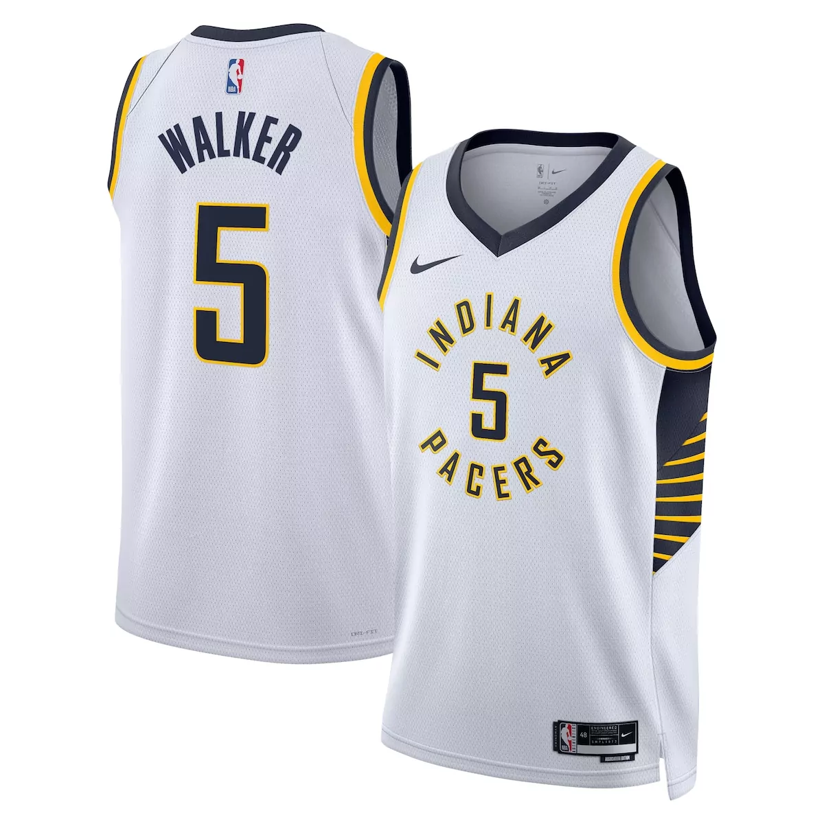 Indiana Pacers Association Edition White Jersey | Walker Unisex Fan Gear | Ideal for Game Day | For Men, Women & Youth