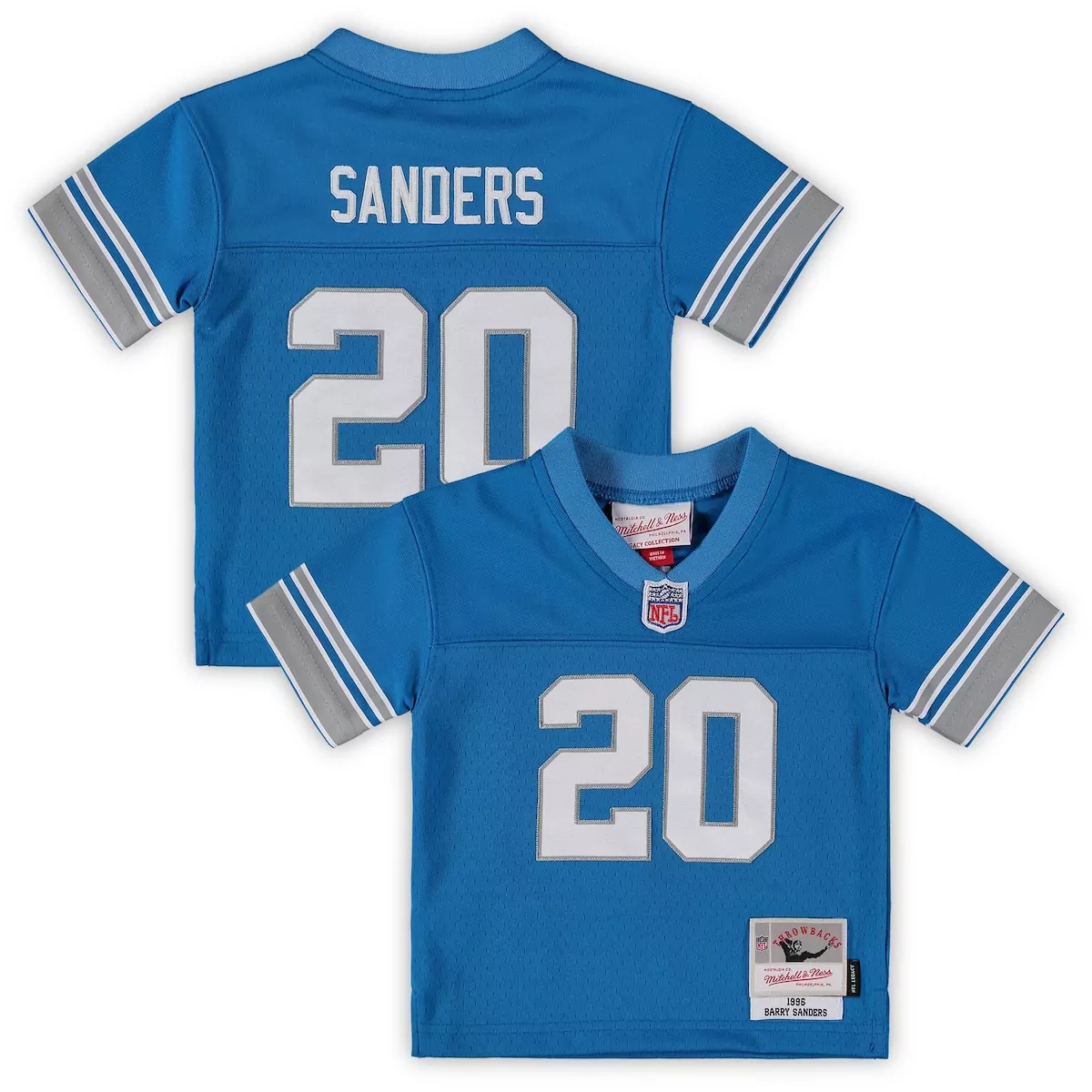 Infant Detroit Lions Barry Sanders Blue 1996 Legacy Jersey | Retired Player Edition | For Little Fans | For Men, Women & Youth