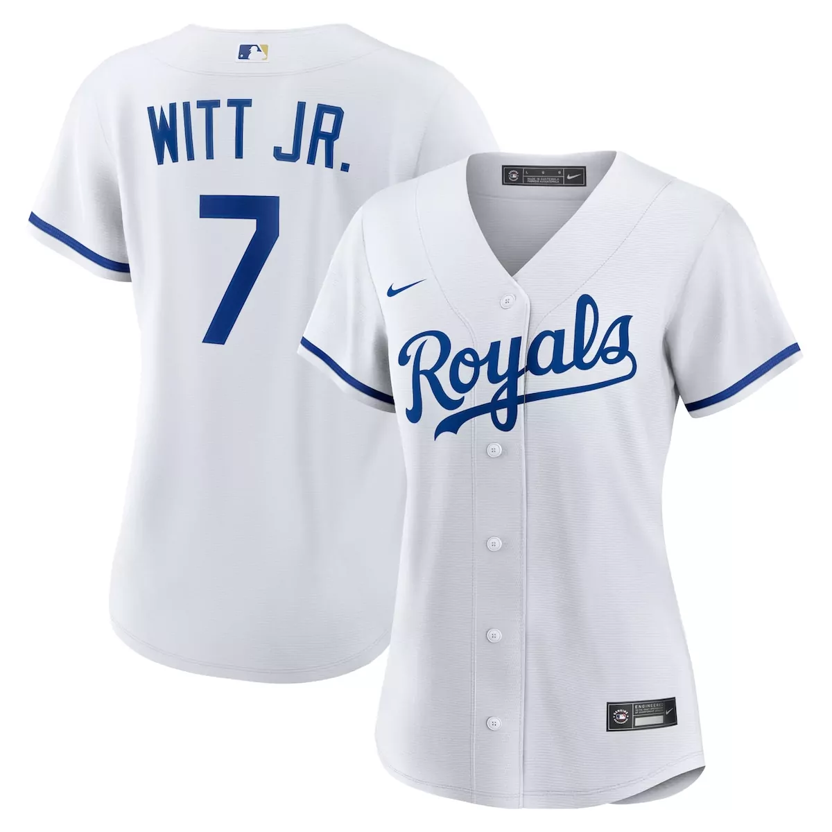 Bobby Witt Jr. Kansas City Royals White Home Player Jersey | Cool Fan Gear | For Men, Women & Youth