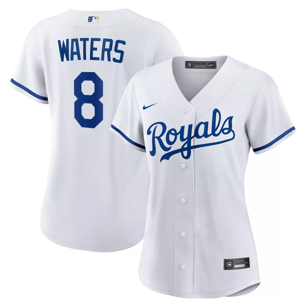 Drew Waters Kansas City Royals White Home Jersey | Trendy Fan Gear | For Men, Women & Youth