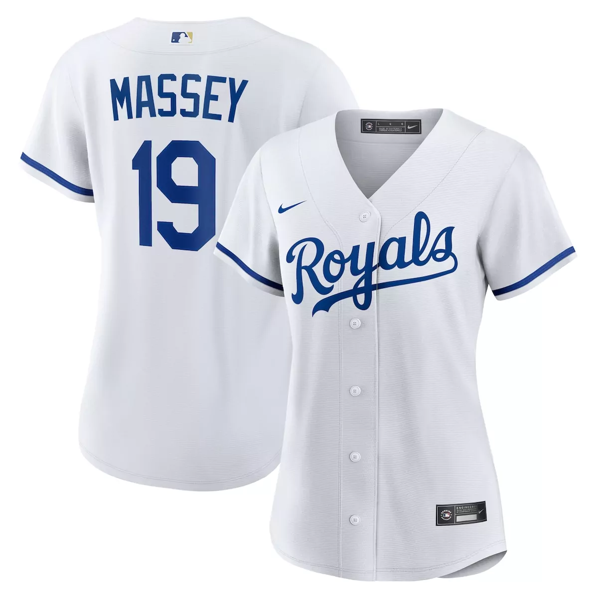 Massey Kansas City Royals 2025 White Home Jersey | R2B Style | Fan Gear for Men, Women & Youth