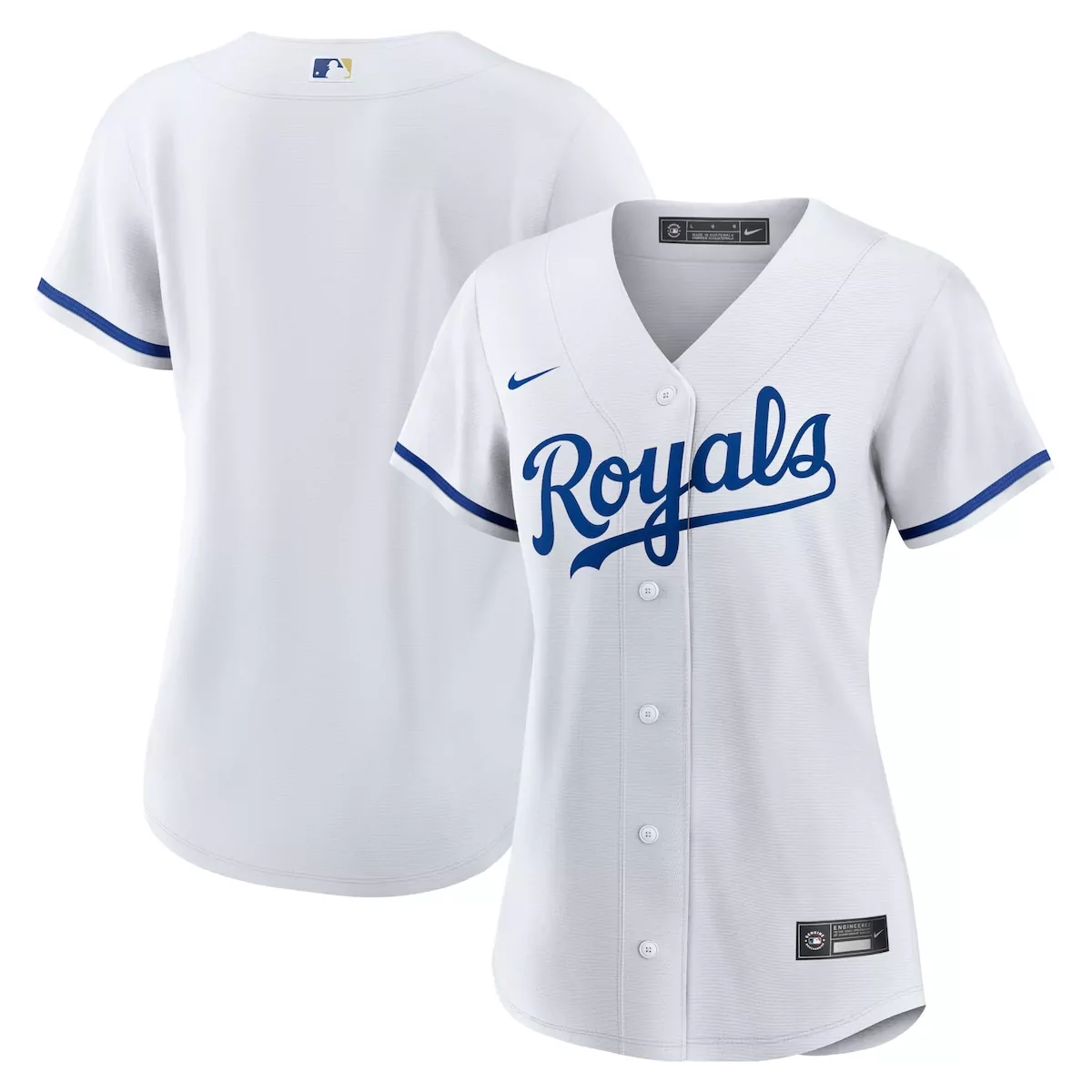 Kansas City Royals White Home Team Logo Jersey | 2023 Fan Gear for Men, Women & Youth | Stylish Look