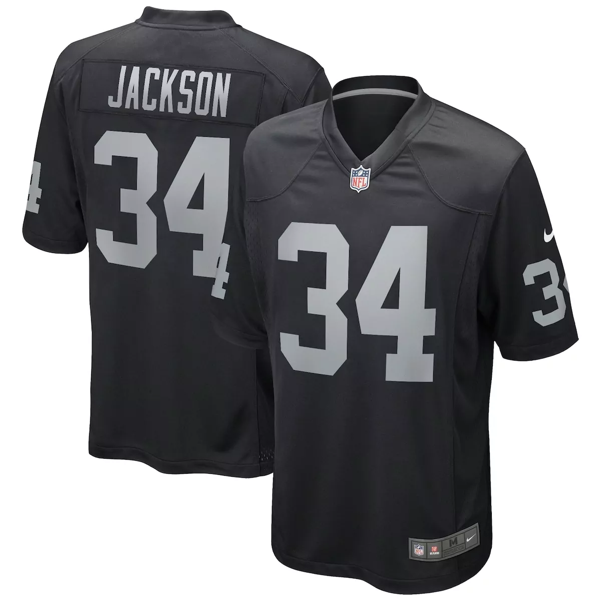 Bo Jackson Las Vegas Raiders Black Game Retired Player Jersey | Stylish Fan Gear for All | Great Gift Idea