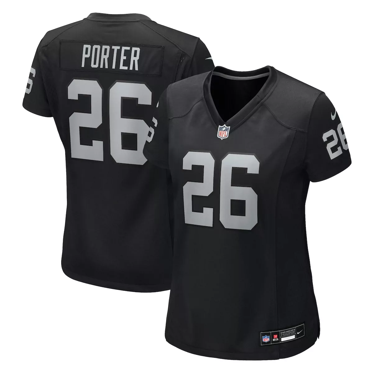 Darien Porter Las Vegas Raiders Black Team Game Jersey | Perfect for Game Day | For Men, Women & Youth