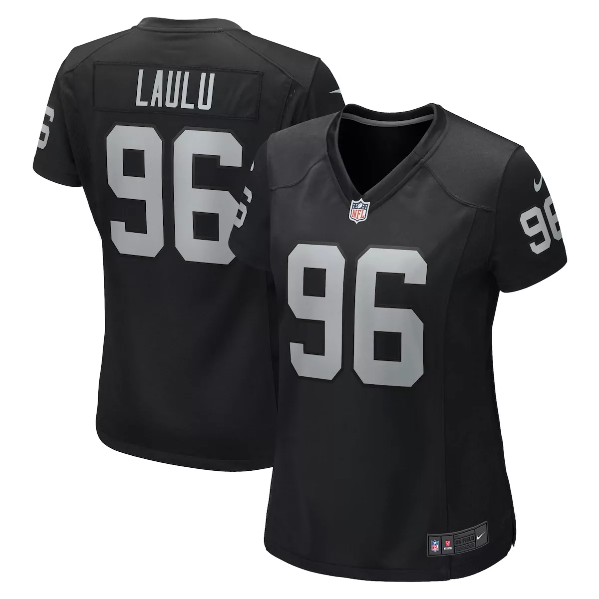Jonah Laulu Las Vegas Raiders Black Game Jersey | Official NFL Fan Gear for Men, Women & Youth | Game Day Essential