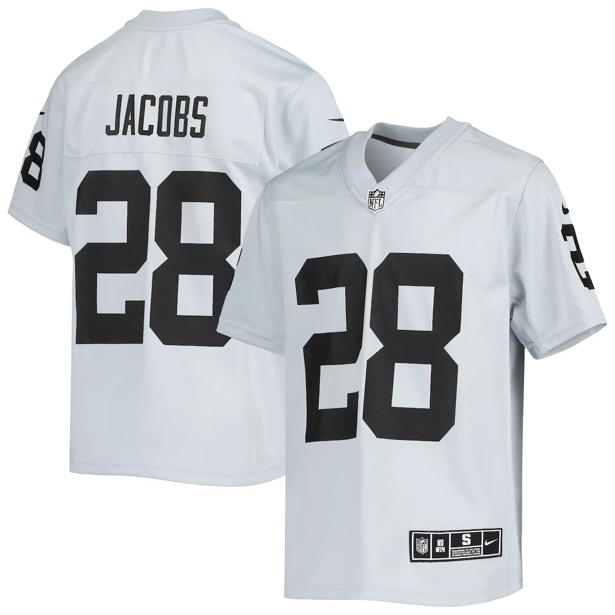 Josh Jacobs Las Vegas Raiders Silver Inverted Team Game Jersey | Unique Fan Gear for Men, Women & Youth | Game Day Style