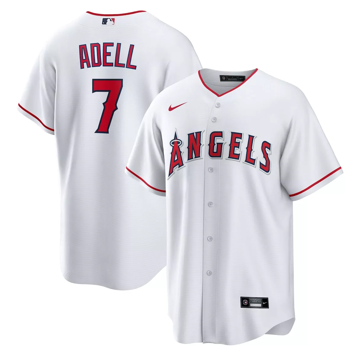 Jo Adell Los Angeles Angels White Home Jersey | 2025 Fan Gear | For Men, Women & Youth
