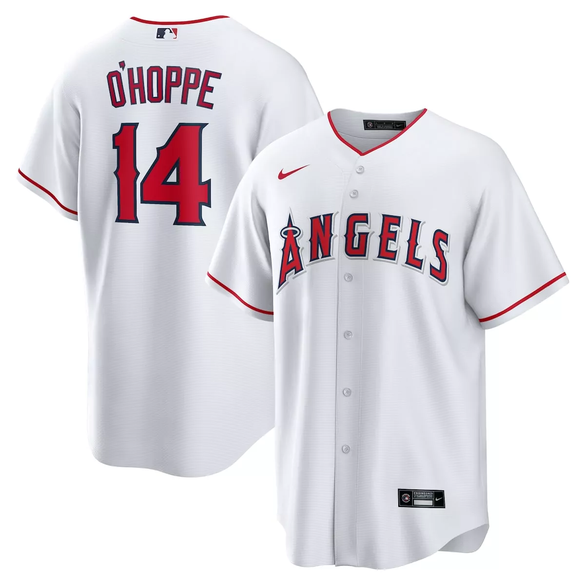 Logan Ohoppe Los Angeles Angels White Home Jersey | 2025 Fan Gear | For Men, Women & Youth