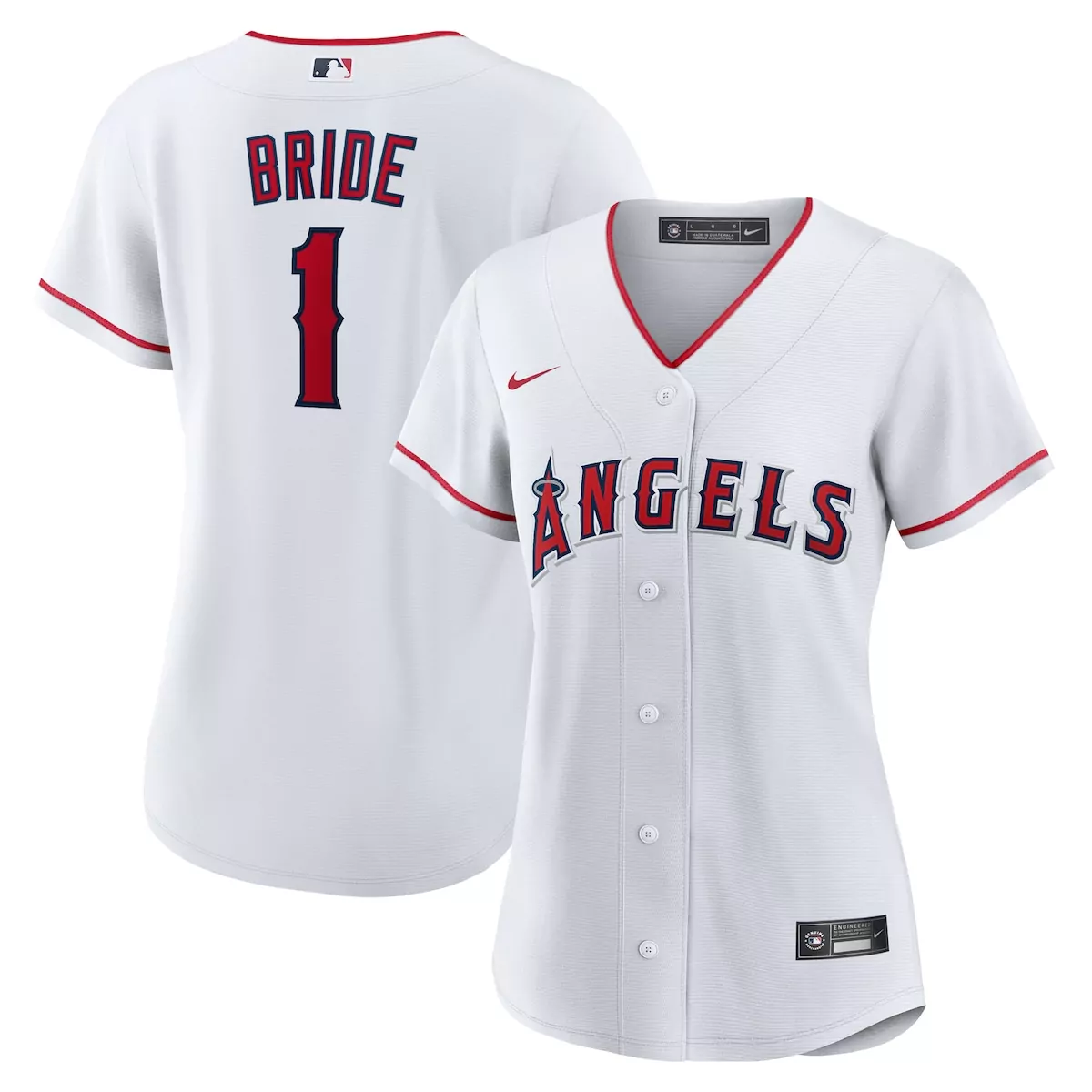 Los Angeles Angels White 1 Bride Home Jersey | Perfect Gift for Fans | For Men, Women & Youth