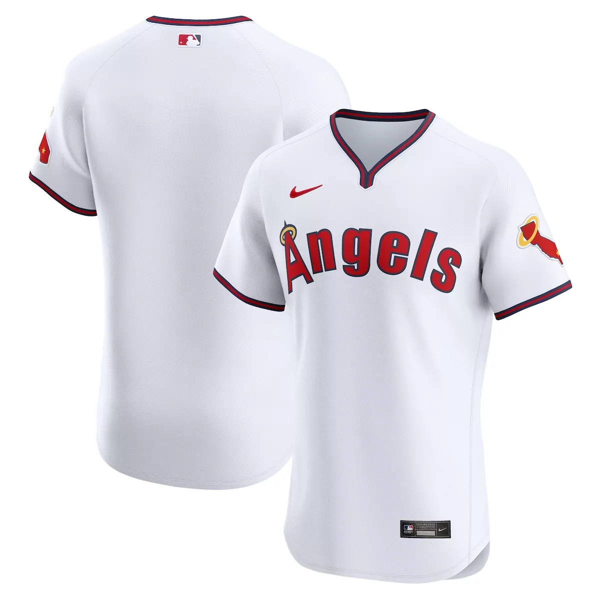 Los Angeles Angels White Alternate Vapor Premier Elite Patch Jersey | Premium Fan Gear for Men, Women & Youth