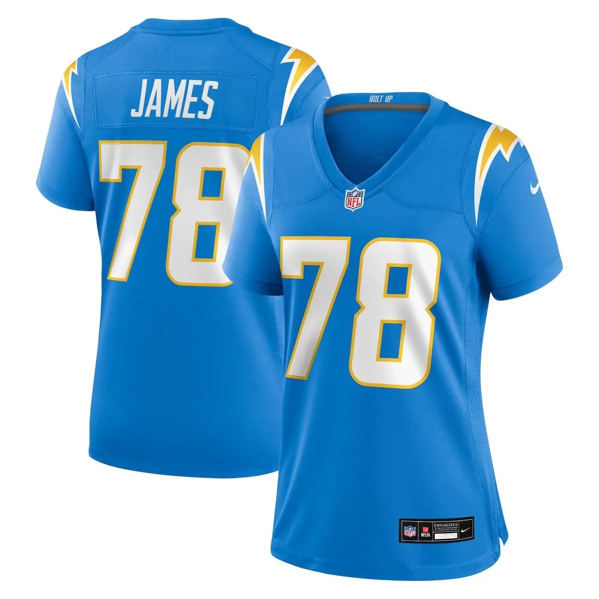 Andre James Los Angeles Chargers Powder Blue Team Game Jersey | I61 | Replica Fan Gear for Men, Women & Youth