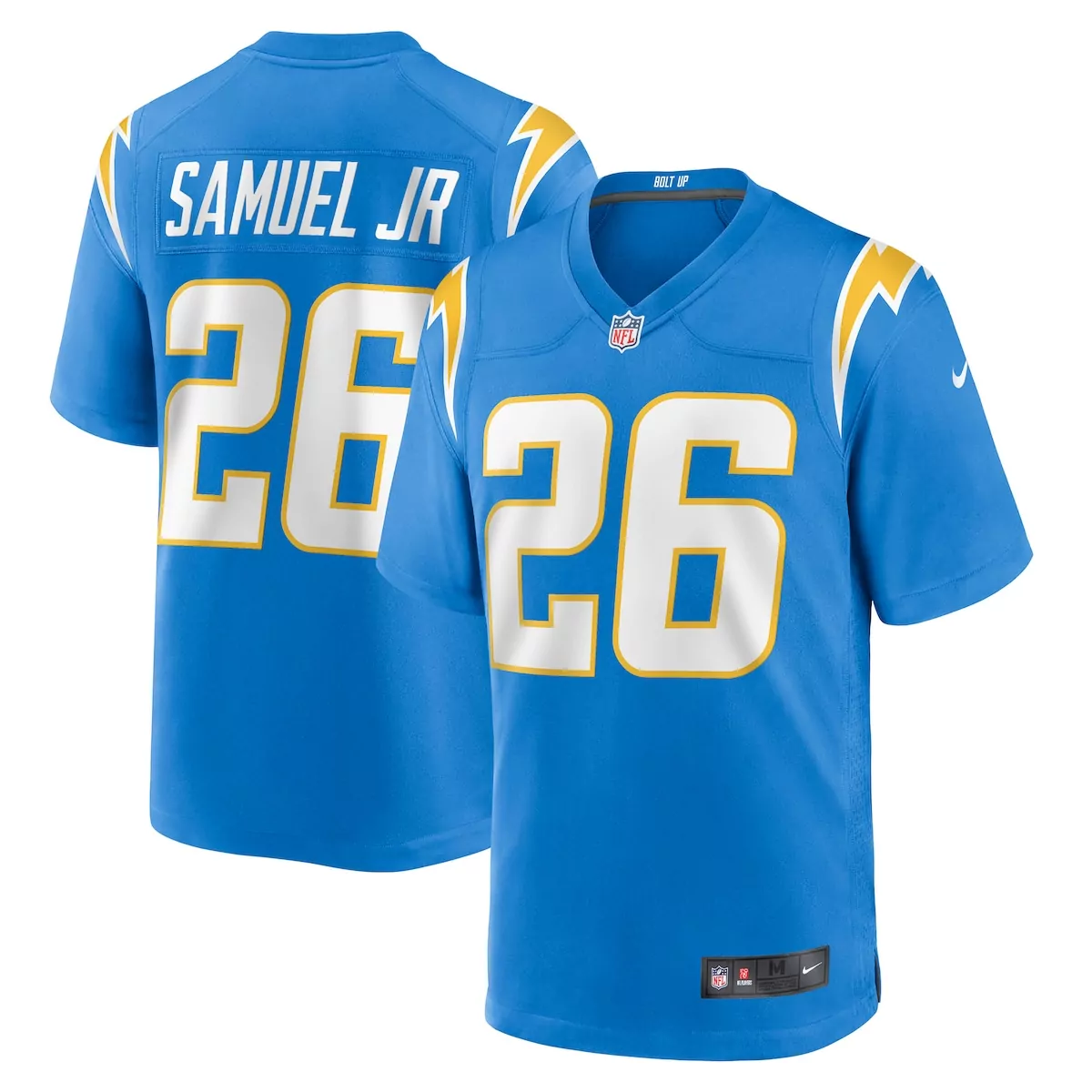 Asante Samuel Jr. Los Angeles Chargers Powder Blue Game Jersey | HEX | Limited Edition Fan Gear for Men, Women & Youth