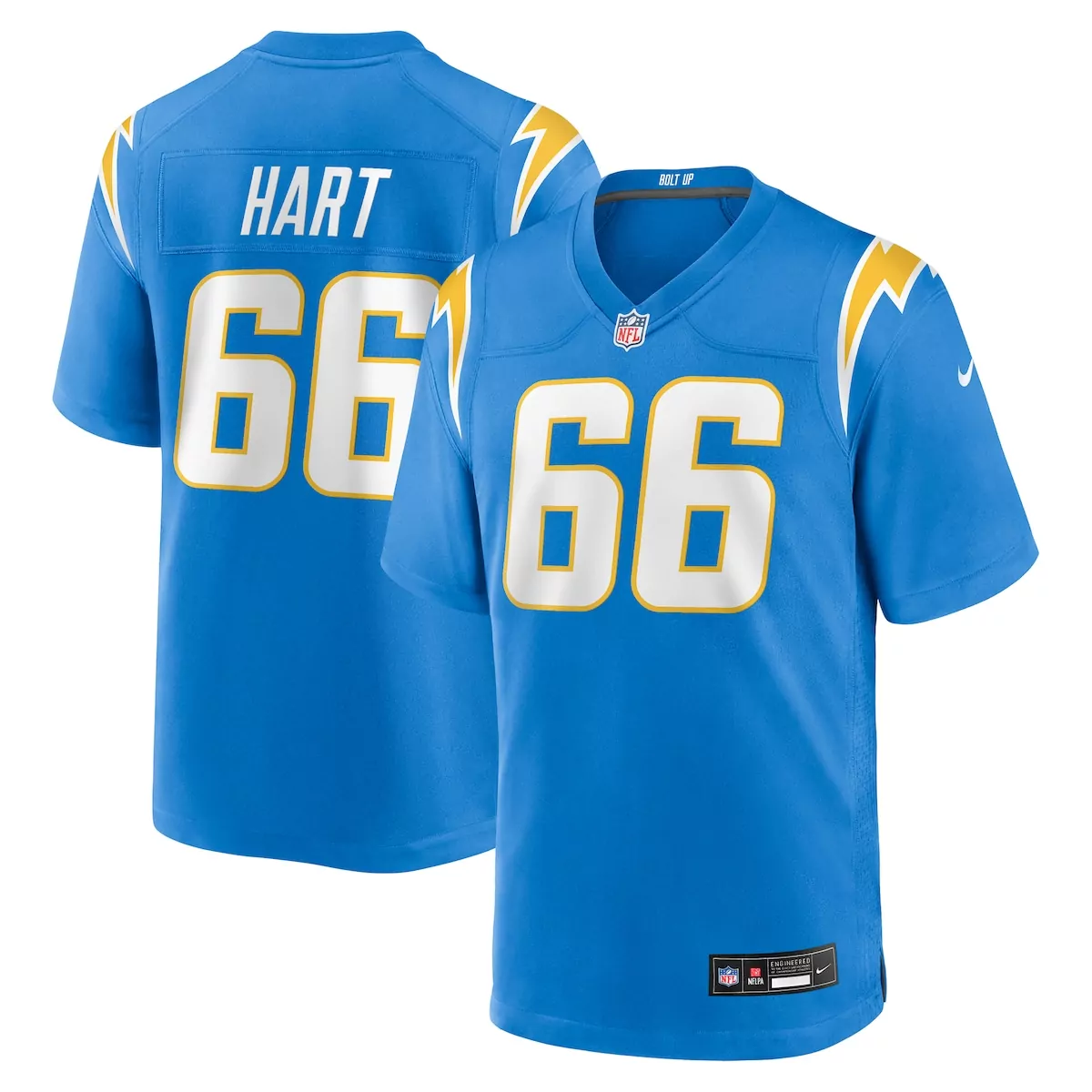 Bobby Hart Los Angeles Chargers Powder Blue Team Game Jersey | OBL | Replica Fan Gear for Men, Women & Youth
