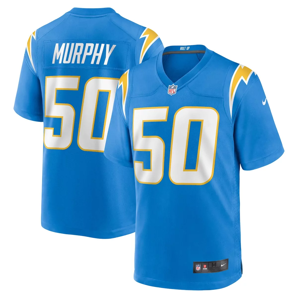 Caleb Murphy Los Angeles Chargers Powder Blue Team Game Jersey | RO4 | Fan Gear for Men, Women & Youth
