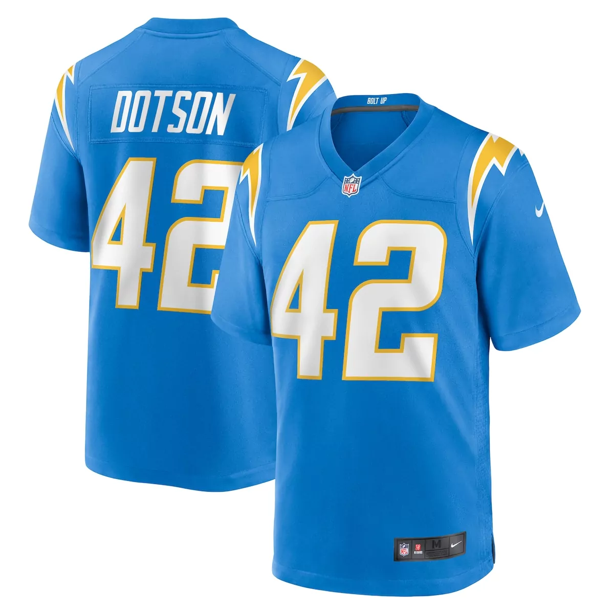 Elijah Dotson Los Angeles Chargers Powder Blue Team Game Jersey | Stylish Fan Gear | For Men, Women & Youth