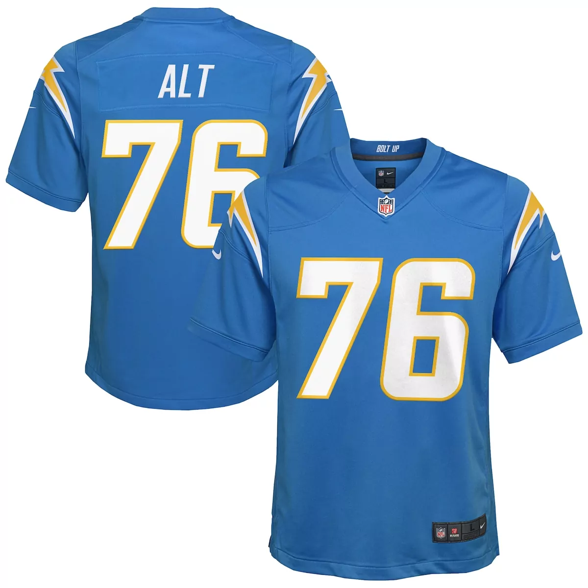 Joe Alt Los Angeles Chargers Powder Blue Game Jersey | Stylish Fan Gear for Game Day | For Men, Women & Youth