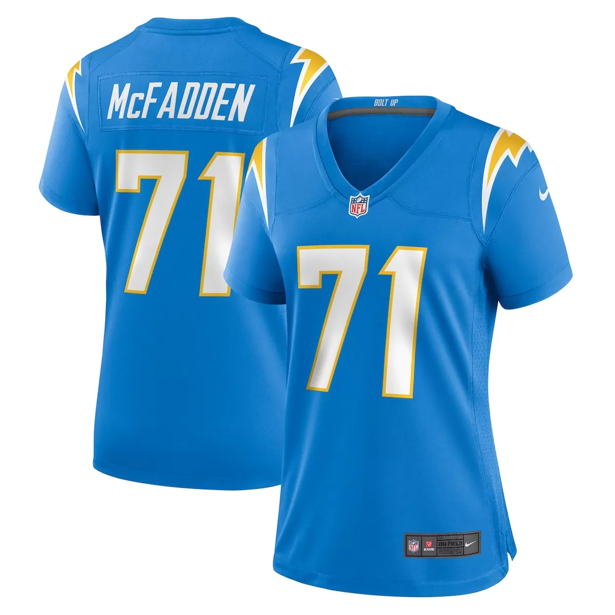 Jordan McFadden Los Angeles Chargers Powder Blue Team Game Jersey | Perfect Fan Gear for Game Day | For Men, Women & Youth