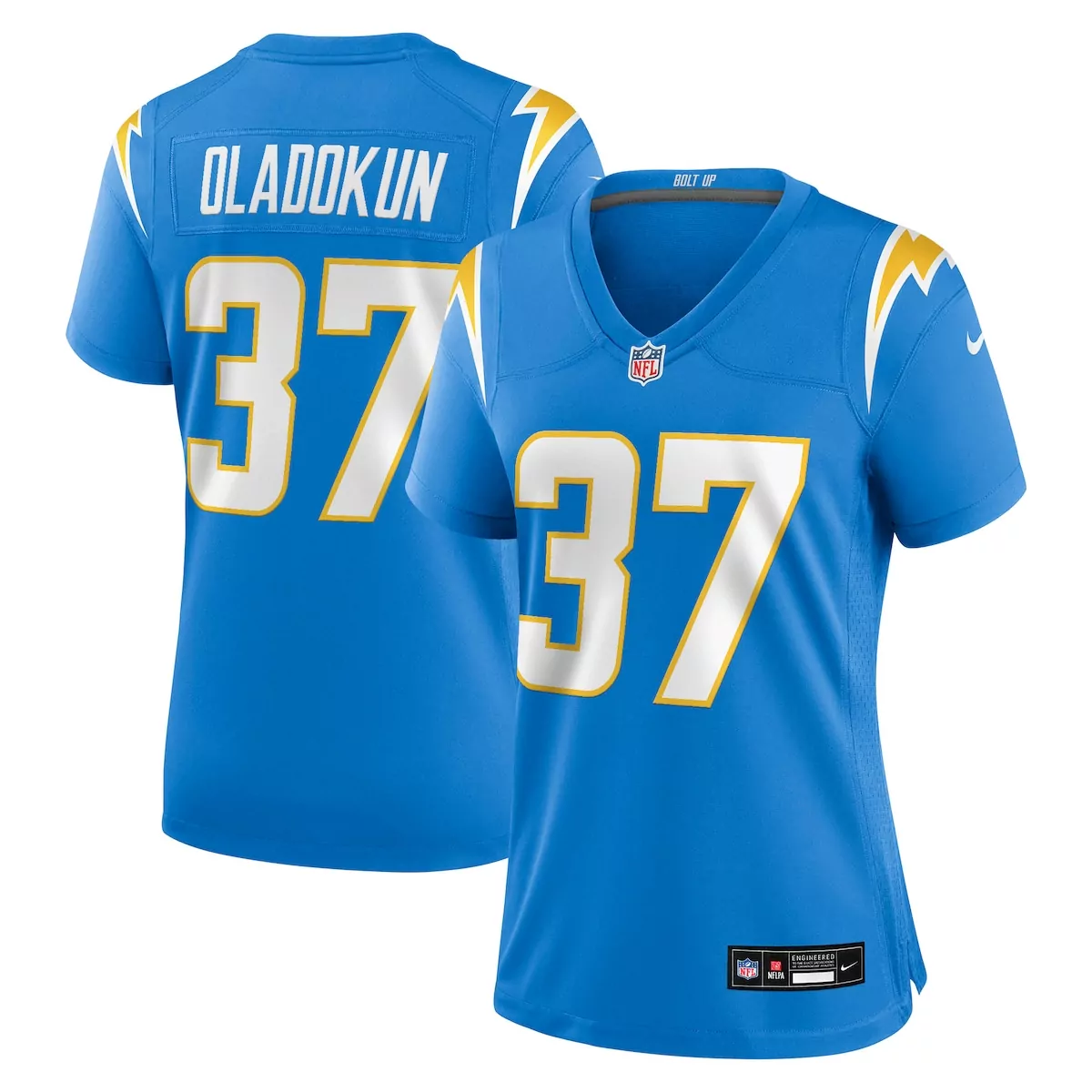 Jordan Oladokun Los Angeles Chargers Powder Blue Team Game Jersey | Stylish Fan Gear for Game Day | For Men, Women & Youth
