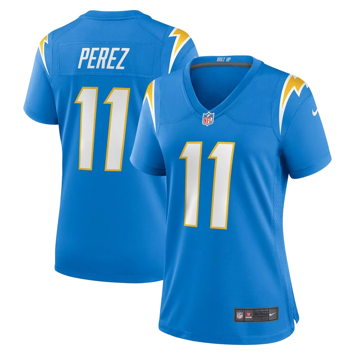 Luis Perez Los Angeles Chargers Powder Blue Team Game Jersey | Stylish Fan Gear | For Men, Women & Youth