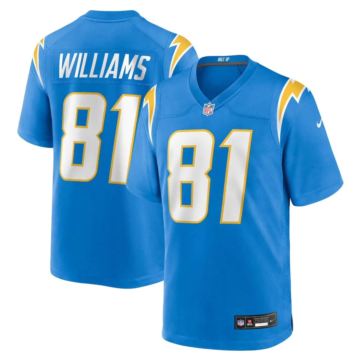 Mike Williams Los Angeles Chargers Powder Blue Team Game Jersey | Stylish Fan Gear | For Men, Women & Youth