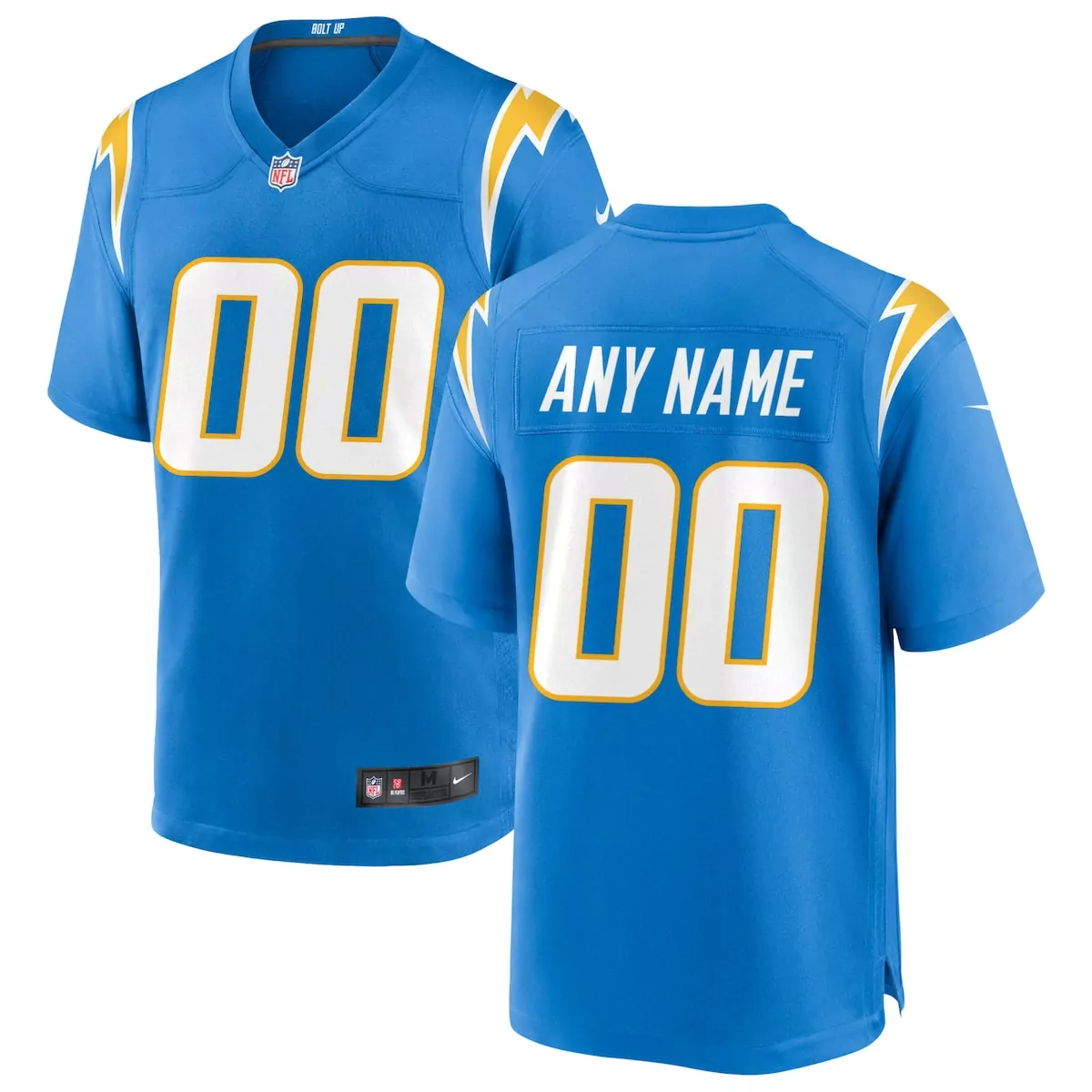 Los Angeles Chargers Powder Blue Custom Game Jersey | Unique Fan Gear for Men, Women & Youth | Perfect Gift Idea