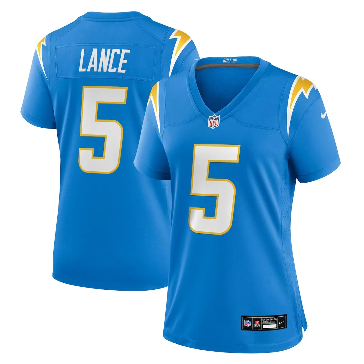Trey Lance Powder Blue Team Game Jersey EUR | Los Angeles Chargers Gear | For Men, Women & Youth