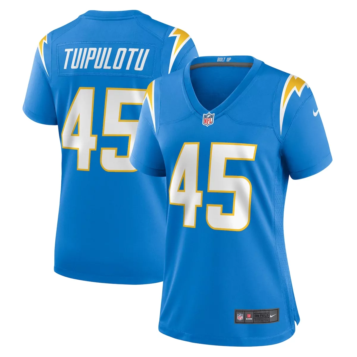 Tuli Tuipulotu Los Angeles Chargers Powder Blue Team Game Jersey | Stylish Fan Gear for Men, Women & Youth