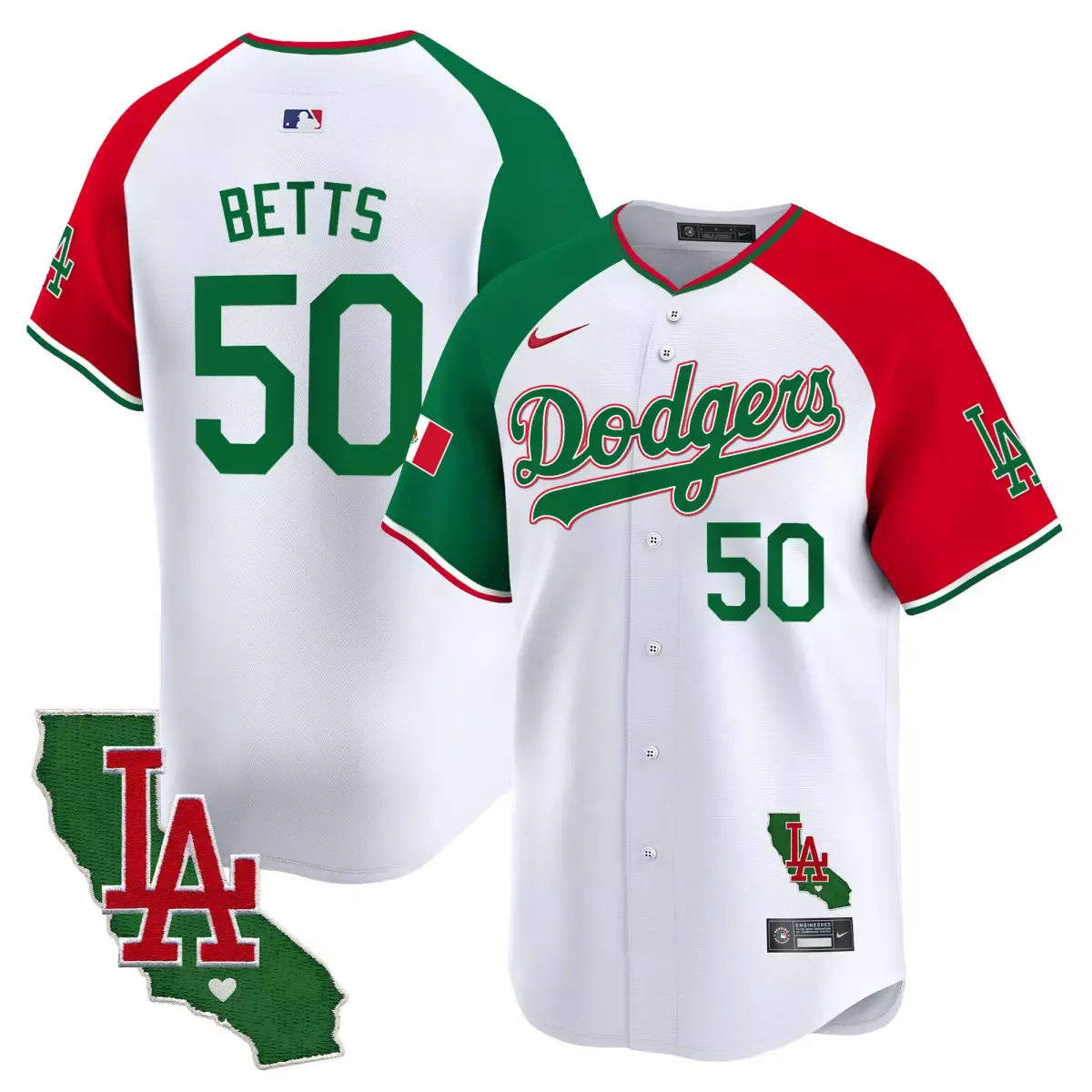 Betts Los Angeles Dodgers Mother's Day Jersey | White Vapor Premier Limited Edition | For Men, Women & Youth