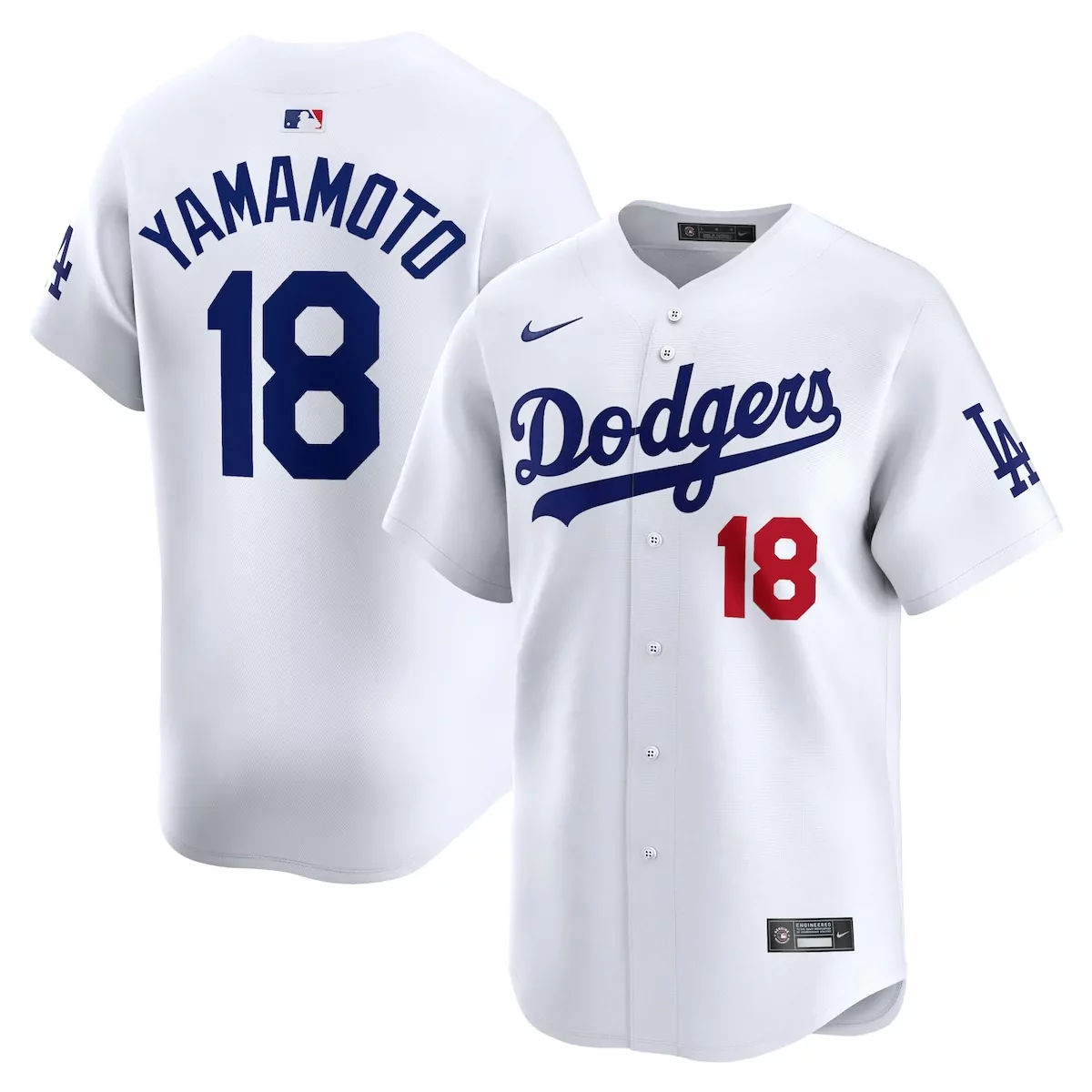 Yoshinobu Yamamoto Dodgers White Home Limited Player Jersey | Perfect Fan Gear for Men, Women & Youth