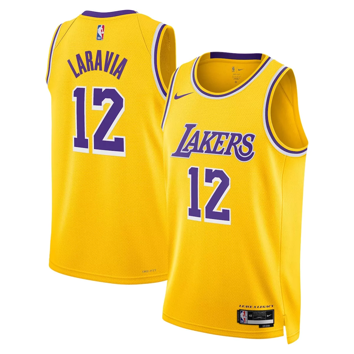 Jake Laravia Los Angeles Lakers Icon Edition Jersey | Gold | Replica Fan Gear for Men, Women & Youth
