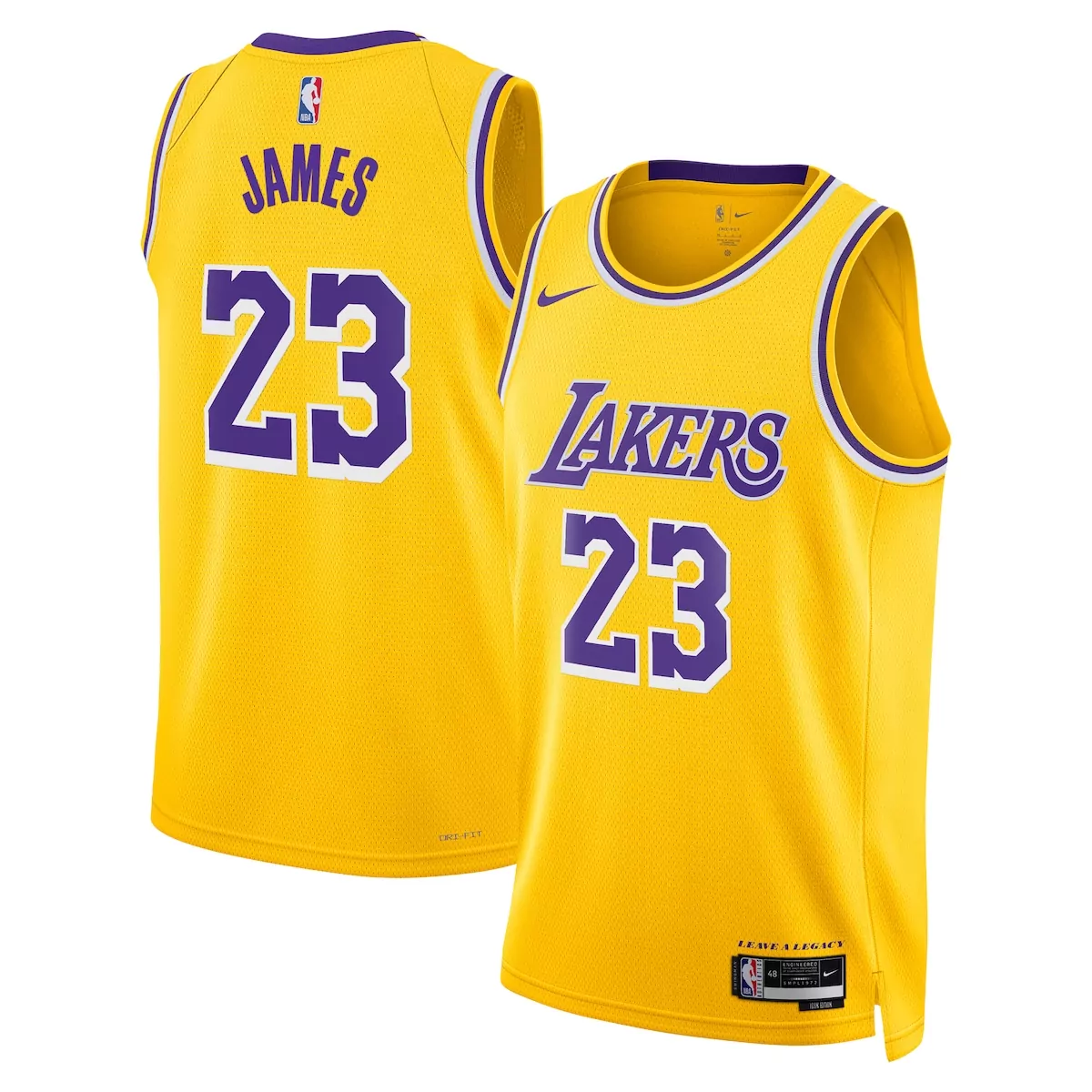 LeBron James Los Angeles Lakers Icon Jersey | Gold | Replica Fan Gear for Men, Women & Youth