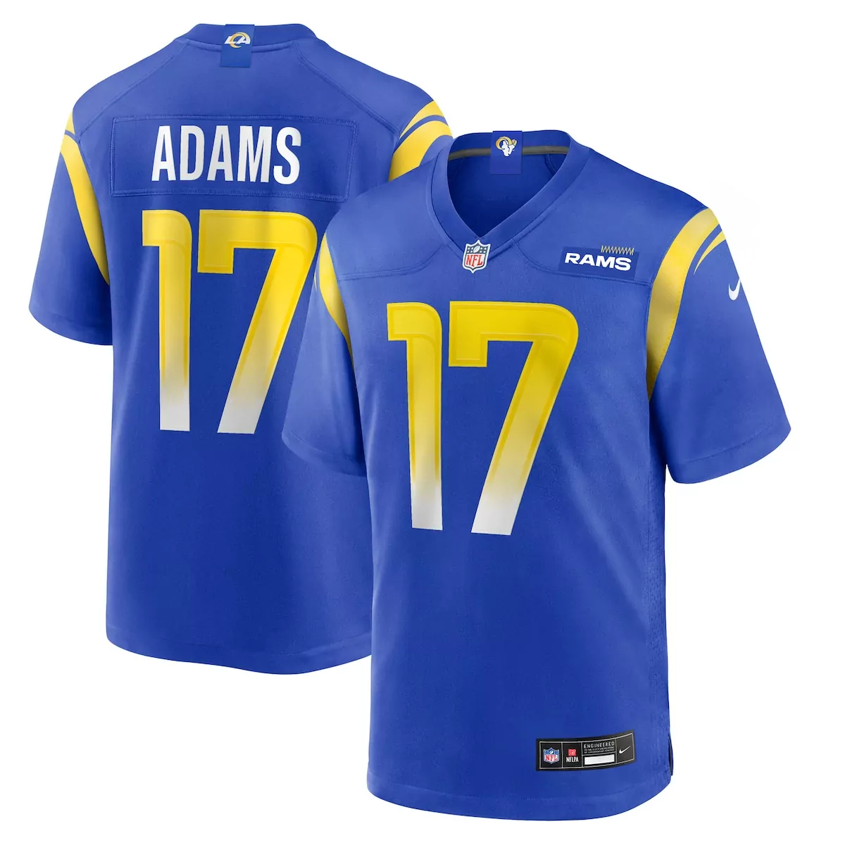 Davante Adams Los Angeles Rams Royal Game Player Jersey | Authentic Fan Gear for Men, Women & Youth | Ideal for Game Day