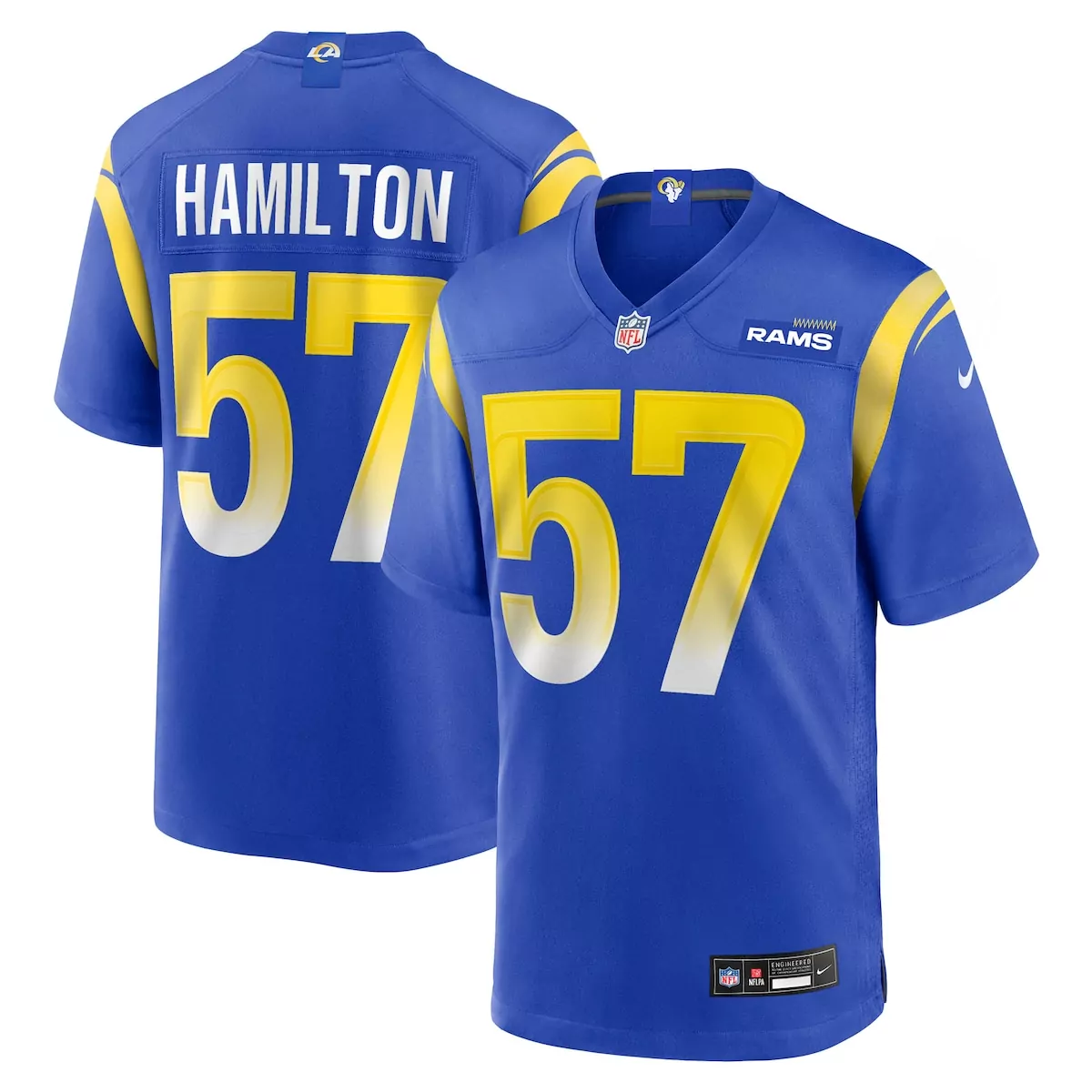 Ty Hamilton Los Angeles Rams Royal Team Game Jersey | Stylish Fan Gear for Men, Women & Youth | Perfect for Game Day