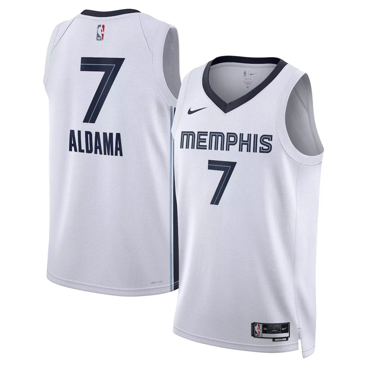 Santi Aldama Memphis Grizzlies Association Edition Jersey | White Unisex Style | Fan Gear for Men, Women & Youth