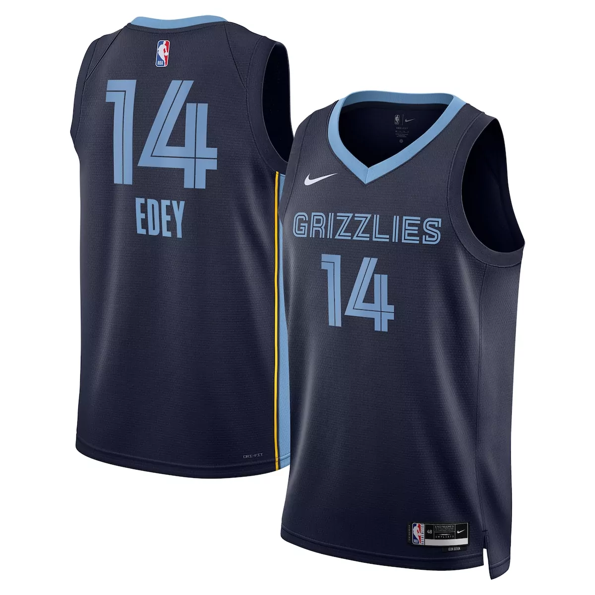 Zach Edey Memphis Grizzlies Icon Jersey | Navy Unisex Style | Fan Gear for Men, Women & Youth