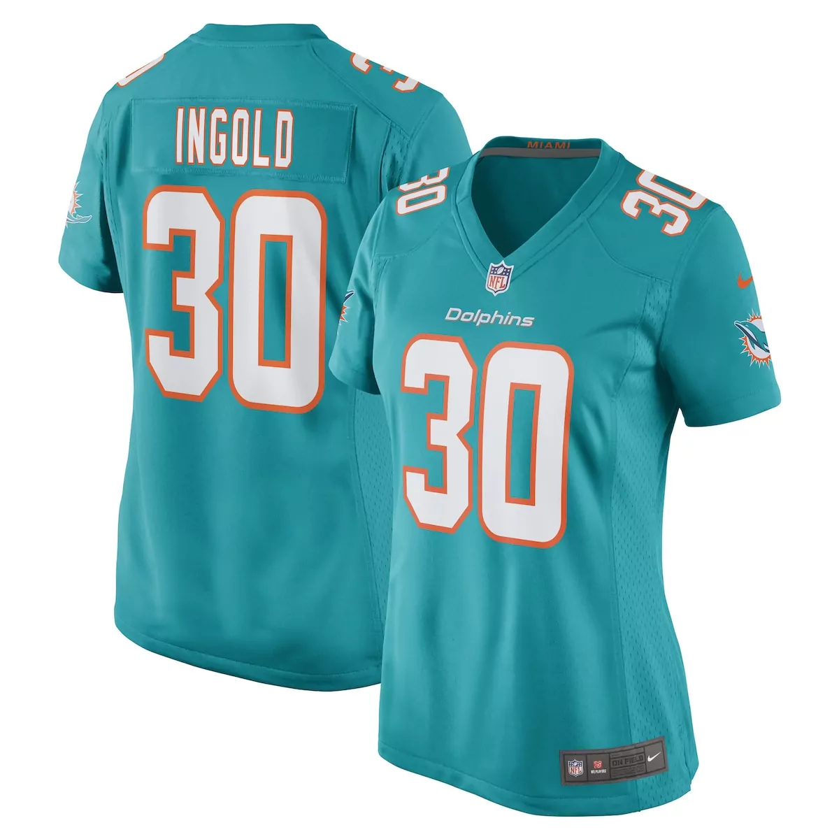 Alec Ingold Miami Dolphins Aqua Game Player Jersey | Trendy Fan Gear for Men, Women & Youth | Ideal for Game Day