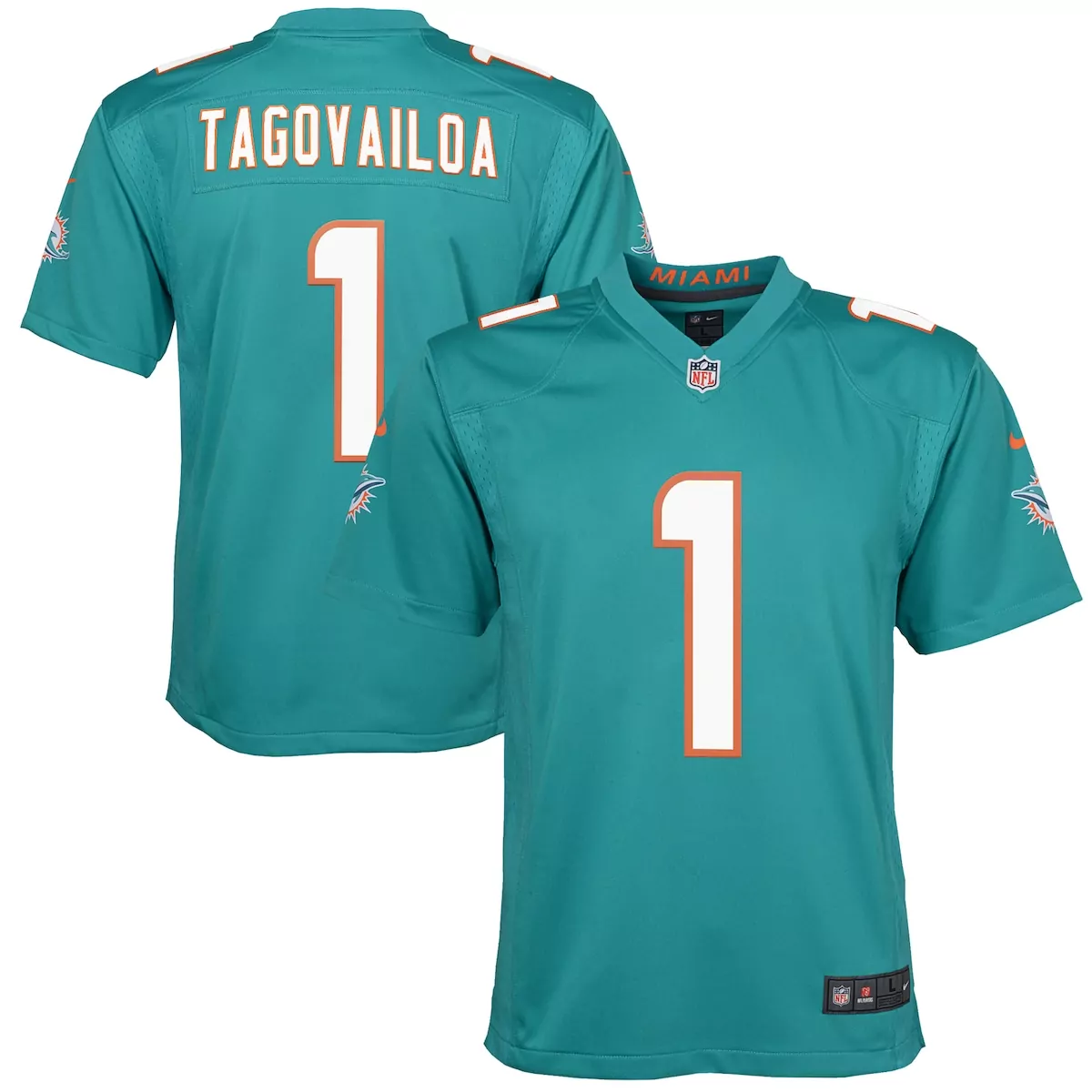 Tua Tagovailoa Miami Dolphins Aqua Game Jersey | 8TL Style | Perfect Fan Gear for Men, Women & Youth